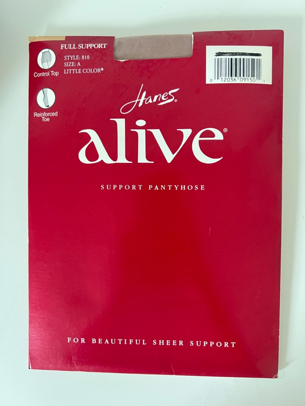 Hanes Alive 810 Support Pantyhose Little Color Size A Vintage